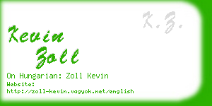 kevin zoll business card